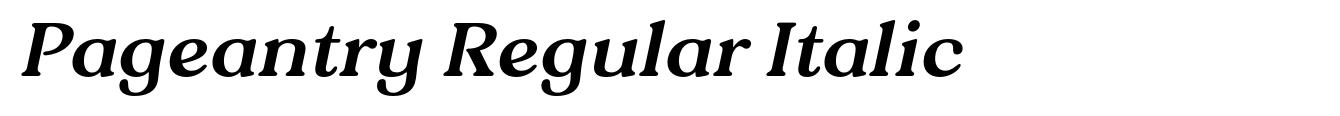 Pageantry Regular Italic image